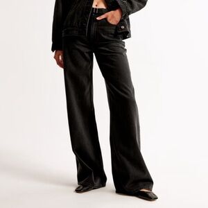 Abercrombie high rise loose black jeans